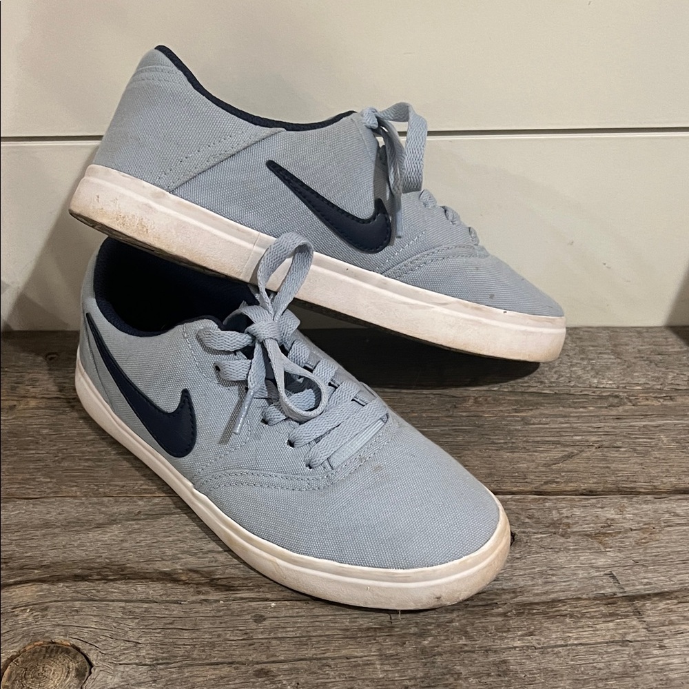 Nike Youth Light Blue Canvas Sneakers